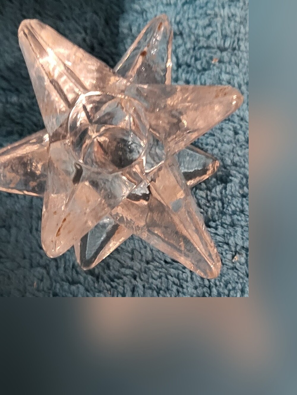 Cut Crystal 9 Pointed Star Candlestick Holder